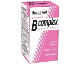  Health Aid Vitamin B Complex Supreme, Συμπλήρωμα Διατροφής για το μεταβολισμό και την υγεία του νευρικού συστήματος 30 tablets 
