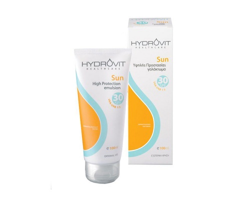 Hydrovit Sun High Protection Emulsion SPF30 Αντηλιακό Γαλάκτωμα Υψηλής Προστασίας, 100ml Hydrovit Sun High Protection Emulsion SPF30 Αντηλιακό Γαλάκτωμα Υψηλής Προστασίας, 100ml