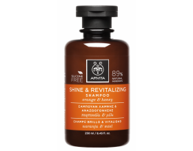 Apivita Shine & Revitalizing Shampoo Σαμπουάν Λάμψης & Αναζωογόνησης με Πορτοκάλι & Μέλι, για Όλους τους Τύπους Μαλλιών, 250ml 