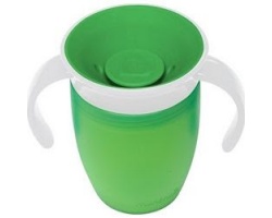 Munchkin, Miracle 360° Trainer Cup Κύπελλο Εκπαιδευτικό χρώματος πράσινο 207ml