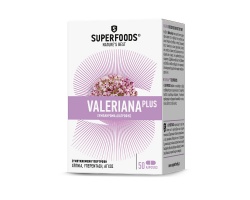 SUPERFOODS Συμπλήρωμα διατροφής με ρίζα βαλεριάνας Στρές - Αϋπνία 50 φυτικές κάψουλες SUPERFOODS Συμπλήρωμα διατροφής με ρίζα βαλεριάνας Στρές - Αϋπνία 50 φυτικές κάψουλες