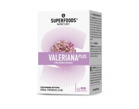 SUPERFOODS Συμπλήρωμα διατροφής με ρίζα βαλεριάνας Στρές - Αϋπνία 50 φυτικές κάψουλες