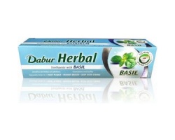 Samcos Dabur Basil Toothpaste 100ml, Οδοντόκρεμα Φυτική Αγιουβερδική με βασιλικό  Samcos Dabur Basil Toothpaste 100ml, Οδοντόκρεμα Φυτική Αγιουβερδική με βασιλικό