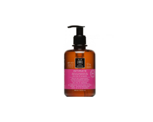 Apivita Intimate Plus Απαλό Gel Καθαρισμού για την Ευαίσθητη Περιοχή για Επιπλέον Προστασία με Tea Tree και Πρόπολη, 300ml Apivita Intimate Plus Απαλό Gel Καθαρισμού για την Ευαίσθητη Περιοχή για Επιπλέον Προστασία με Tea Tree και Πρόπολη, 300ml