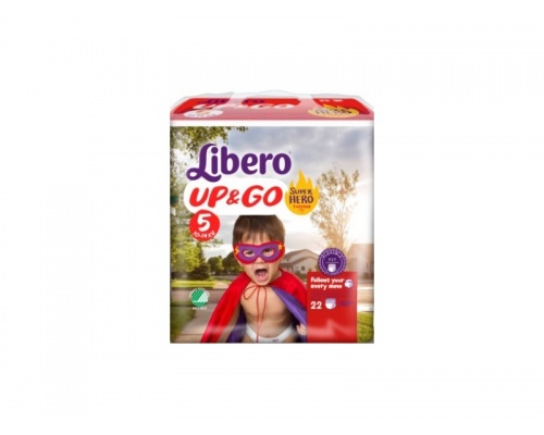 Libero Up&Go Super Hero Edition, Πάνα Βρακάκι Νο5 10-14Kg, 22 πάνες   Libero Up&Go Super Hero Edition, Πάνα Βρακάκι Νο5 10-14Kg, 22 πάνες