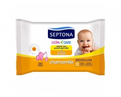 Septona, Calm n Care, Μωρομάντηλα Camomile με Χαμομήλι x 20, 1 τεμ.  Septona, Calm n Care, Μωρομάντηλα Camomile με Χαμομήλι x 20, 1 τεμ.