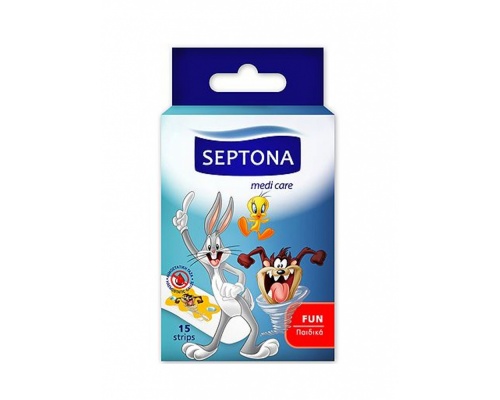 Septona Fun, Τσιρότα Παιδικά 15 strips  Septona Fun, Τσιρότα Παιδικά 15 strips