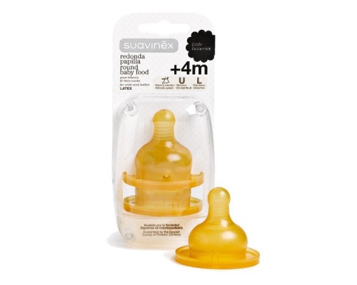 SUAVINEX 4m+, Στρογγυλή Θηλή Καουτσούκ, Γρήγορης Ροής, 3150388, 2 τεμ.  SUAVINEX 4m+, Στρογγυλή Θηλή Καουτσούκ, Γρήγορης Ροής, 3150388, 2 τεμ.