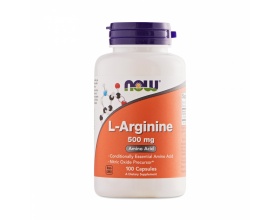 Now Foods L-Arginine 500 Mg 100 caps, Συμπλήρωμα Διατροφής που βοηθά στην αύξηση κινητικότητας του σπέρματος, στην ανάπτυξη και επιδιόρθωση των μυών και στη σύνθεση κολλαγόνου