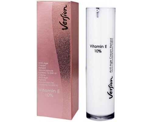 Version VITAMIN E10% Anti - Age Cream Retard Κρέμα εντατικής θεραπείας Προλαμβάνει και αναστρέφει την γήρανση 50ml Version VITAMIN E10% Anti - Age Cream Retard Κρέμα εντατικής θεραπείας Προλαμβάνει και αναστρέφει την γήρανση 50ml