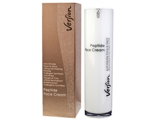 Version Peptide Face cream, Αντιρυτιδική, αντιγηραντική, micro-lifting κρέμα για το πρόσωπο και το λαιμό 50 ml