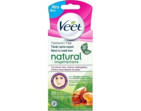  Veet Natural Inspirations Ταινίες Κρύο Κερί Για το Πρόσωπο Για όλους τους τύπους δέρματος 20strips  
