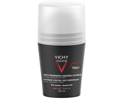 Vichy HOMME Deodorant Atni - Transpirant Αποσμητικό κατά της έντονης εφίδρωσης με άρωμα 72h, 50ml