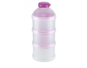 NUK Milk Powder Dispenser Δοσομετρητής σκόνης γάλακτος Θήκη για 3 δόσεις (ροζ)