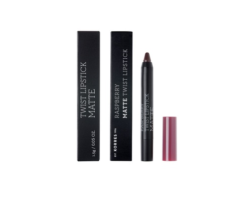 KORRES, Raspberry Matte Twist Lipstick-Daring Plum, Κραγιόν σε πρακτική συσκευασία μολυβιού για ultra ματ τελείωμα με ακρίβεια και εξαιρετική διάρκεια, 1,5g KORRES, Raspberry Matte Twist Lipstick-Daring Plum, Κραγιόν σε πρακτική συσκευασία μολυβιού για ultra ματ τελείωμα με ακρίβεια και εξαιρετική διάρκεια, 1,5g
