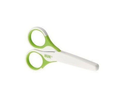 NUK Baby Nail Scissors, Ψαλιδάκι ασφαλείας με στρογγυλεμένες άκρες και προστατευτικό κάλυμμα, Πράσινο, 1 τεμάχιο  NUK Baby Nail Scissors, Ψαλιδάκι ασφαλείας με στρογγυλεμένες άκρες και προστατευτικό κάλυμμα, Πράσινο, 1 τεμάχιο