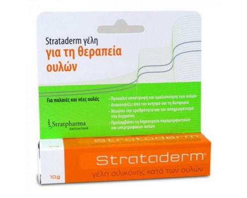 STRATPHARMA Strataderm Γέλη Σιλικόνης κατά των ουλών 10gr  STRATPHARMA Strataderm Γέλη Σιλικόνης κατά των ουλών 10gr