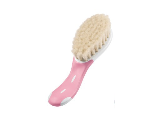 Nuk Extra Soft Baby Brush, Βούρτσα για βρέφη από μαλακές τρίχες κατσίκας, Ρόζ Nuk Extra Soft Baby Brush, Βούρτσα για βρέφη από μαλακές τρίχες κατσίκας, Ρόζ