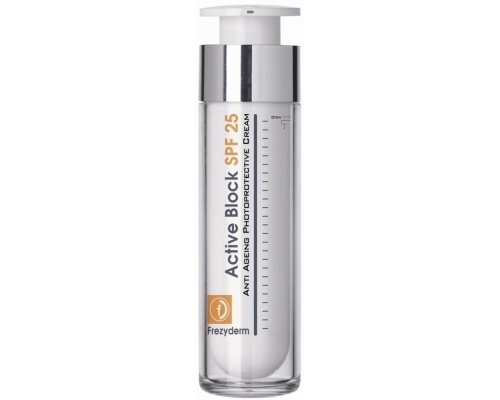 Frezyderm Active Block SPF25 Αντιγηραντική Κρέμα Προσώπου με Αντηλιακή Προστασία, 50ml Frezyderm Active Block SPF25 Αντιγηραντική Κρέμα Προσώπου με Αντηλιακή Προστασία, 50ml