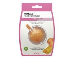 VICAN, Konjac Face Sponge Σφουγγάρι Προσώπου με Σκόνη Τζίντζερ, 1 Τμχ. 