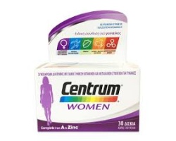 Centrum Women Complete form A to Zinc, Συμπλήρωμα βιταμινών & μεταλλικών στοιχείων, με ειδική σύνθεση για την κάλυψη των αναγκών της γυναίκας 30 δισκία 