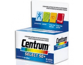 CENTRUM Select 50+ Συμπλήρωμα διατροφής με πλήρη και ισορροπημένη σύνθεση βιταμινών και μεταλλικών στοιχείων 30 δισκία CENTRUM Select 50+ Συμπλήρωμα διατροφής με πλήρη και ισορροπημένη σύνθεση βιταμινών και μεταλλικών στοιχείων 30 δισκία