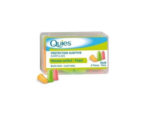 Quies Ωτοασπίδες Αφρού μαλακές 3 ζεύγη σε διαφορετικά χρώματα