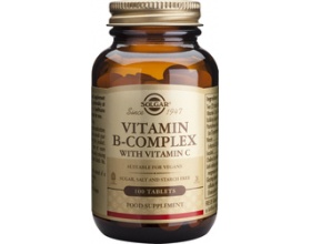 Solgar Vitamin B-Complex with vitamin C Συμπλήρωμα διατροφής με Σύμπλεγμα βιταμινών Β με C χρήσιμο σε καταστάσεις στρες 100 ταμπλέτες Solgar Vitamin B-Complex with vitamin C Συμπλήρωμα διατροφής με Σύμπλεγμα βιταμινών Β με C χρήσιμο σε καταστάσεις στρες 100 ταμπλέτες