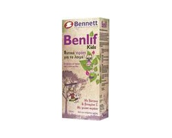 BENLIF Kids Herbal Syrup, Παιδικό Φυτικό Σιρόπι για το Λαιμό με Βότανα, Βιτ C και Γεύση Κεράσι, 200ml