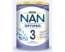Nan 3 Nestle OPTIPRO, Βρεφικό γάλα κατάλληλο για βρέφη από 12m+ 400gr 1 τεμάχιο Nan 3 Nestle OPTIPRO, Βρεφικό γάλα κατάλληλο για βρέφη από 12m+ 400gr 1 τεμάχιο