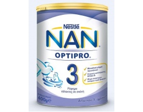 Nan 3 Nestle OPTIPRO, Βρεφικό γάλα κατάλληλο για βρέφη από 12m+ 400gr 1 τεμάχιο