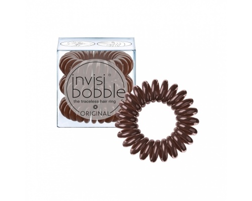 Invisi Bobble Κοκαλάκι Hair Rings Pretzel Brown Power 3τμχ   Invisi Bobble Κοκαλάκι Hair Rings Pretzel Brown Power 3τμχ