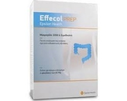 EPSILON HEALTH Effecol prep 3350, Οσμωτικό υπακτικό Για την εκκένωση του εντέρου πριν από ενδοσκοπικές εξετάσεις, 4 φακελίσκοι