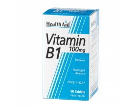 Health Aid VITAMIN B1 Thiamin Συμπλήρωμα Διατροφής για τον Μεταβολισμο των υδατανθρακων, την παραγωγή ενέργειας και τη φυσιολογική λειτουργία του νευρικόυ συστήματος, 90tbs Health Aid VITAMIN B1 Thiamin Συμπλήρωμα Διατροφής για τον Μεταβολισμο των υδατανθρακων, την παραγωγή ενέργειας και τη φυσιολογική λειτουργία του νευρικόυ συστήματος, 90tbs