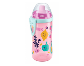 NUK, Flexi Cup Παγουράκι με καλαμάκι Soft, 18m+, Ροζ, 300ml, Nr. 10.750.601, 1τμχ.