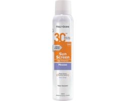Frezyderm Sun Screen Mousse SPF30 Αντηλιακό Σπρεί σε Μορφή Αφρού για Πρόσωπο & Σώμα, 200ml  Frezyderm Sun Screen Mousse SPF30 Αντηλιακό Σπρεί σε Μορφή Αφρού για Πρόσωπο & Σώμα, 200ml