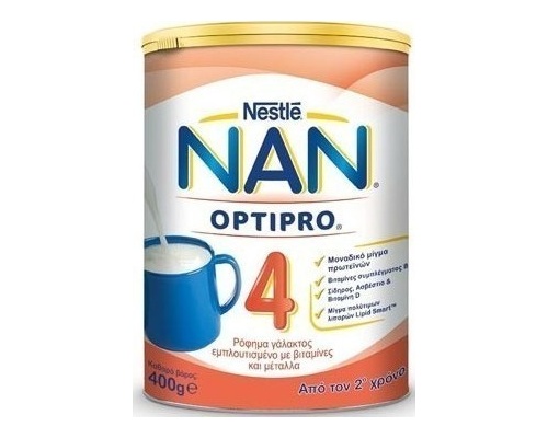  Nestle Nan 4 Optipro, Ρόφημα γάλακτος, 400gr 