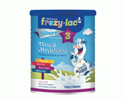 FREZYLAC SILVER 3 Αγελαδινό Γάλα σε Σκόνη 3ης Βρεφικής Ηλικίας 12+m, 400g. FREZYLAC SILVER 3 Αγελαδινό Γάλα σε Σκόνη 3ης Βρεφικής Ηλικίας 12+m, 400g.