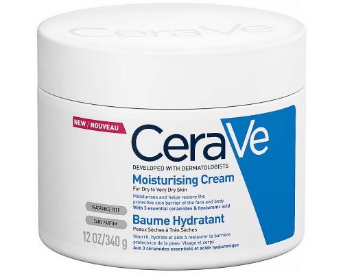 CeraVe Moisturising Cream Ενυδατική κρέμα για ξηρό έως πολύ ξηρό δέρμα  340ml  CeraVe Moisturising Cream Ενυδατική κρέμα για ξηρό έως πολύ ξηρό δέρμα  340ml