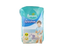 Pampers Splashers, Πάνα-Μαγιό, Μέγεθος 5-6, 14+kg, 10 πάνες Pampers Splashers, Πάνα-Μαγιό, Μέγεθος 5-6, 14+kg, 10 πάνες