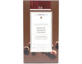 KORRES 5.6 Βαφή Μαλλιών με Έλαιο Argan & φυτική Κερατίνη, Καστανό Ανοιχτό Κόκκινο 50ml 