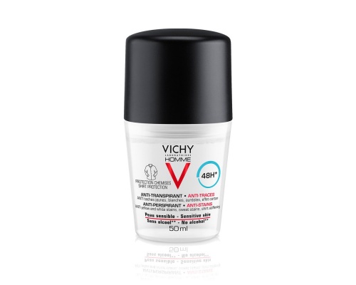 Vichy Homme Deo Anti-Stains 48h Ανδρικό Αποσμητικό ενάντια στα σημάδια 50ml   Vichy Homme Deo Anti-Stains 48h Ανδρικό Αποσμητικό ενάντια στα σημάδια 50ml