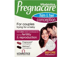 Vitabiotics Pregnacare his & her conception 2 x 30 tablets, Συμπλήρωμα Διατροφής για την γυναίκα και τον άντρα που συμβάλλει στην αναπαραγωγική υγεία του ζευγαριού Vitabiotics Pregnacare his & her conception 2 x 30 tablets, Συμπλήρωμα Διατροφής για την γυναίκα και τον άντρα που συμβάλλει στην αναπαραγωγική υγεία του ζευγαριού