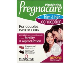 Vitabiotics Pregnacare his & her conception 2 x 30 tablets, Συμπλήρωμα Διατροφής για την γυναίκα και τον άντρα που συμβάλλει στην αναπαραγωγική υγεία του ζευγαριού