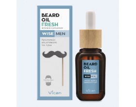 Vican Wise Men Beard Oil Fresh Λάδι που μαλακώνει και δίνει λάμψη στο μούσι του άντρα χωρίς να λαδώνει 30ml  