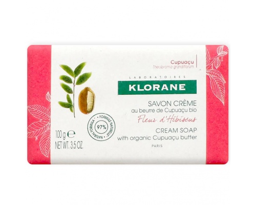Klorane Savon Creme Cupuaçu Fleur d'Hibiscus Κρεμώδες Σαπούνι Άνθος Ιβίσκου, 100gr    Klorane Savon Creme Cupuaçu Fleur d'Hibiscus Κρεμώδες Σαπούνι Άνθος Ιβίσκου, 100gr