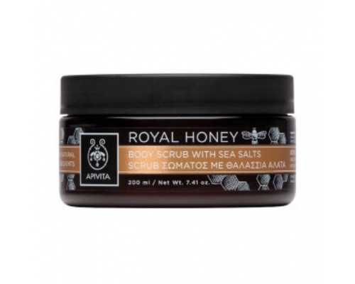 Apivita Royal Honey, Scrub - Απολέπιση Σώματος με Θαλάσσια Άλατα 200ml  Apivita Royal Honey, Scrub - Απολέπιση Σώματος με Θαλάσσια Άλατα 200ml