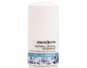 Macrovita Natural Crystal Deodorant Roll-On Breeze- Φυσικός Αποσμητικός Κρύσταλλος 50ml  