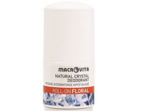 Macrovita Natural Crystal Deodorant Roll-On Floral Φυσικός Αποσμητικός Κρύσταλλος 50ml  