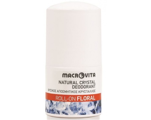 Macrovita Natural Crystal Deodorant Roll-On Floral Φυσικός Αποσμητικός Κρύσταλλος 50ml   Macrovita Natural Crystal Deodorant Roll-On Floral Φυσικός Αποσμητικός Κρύσταλλος 50ml